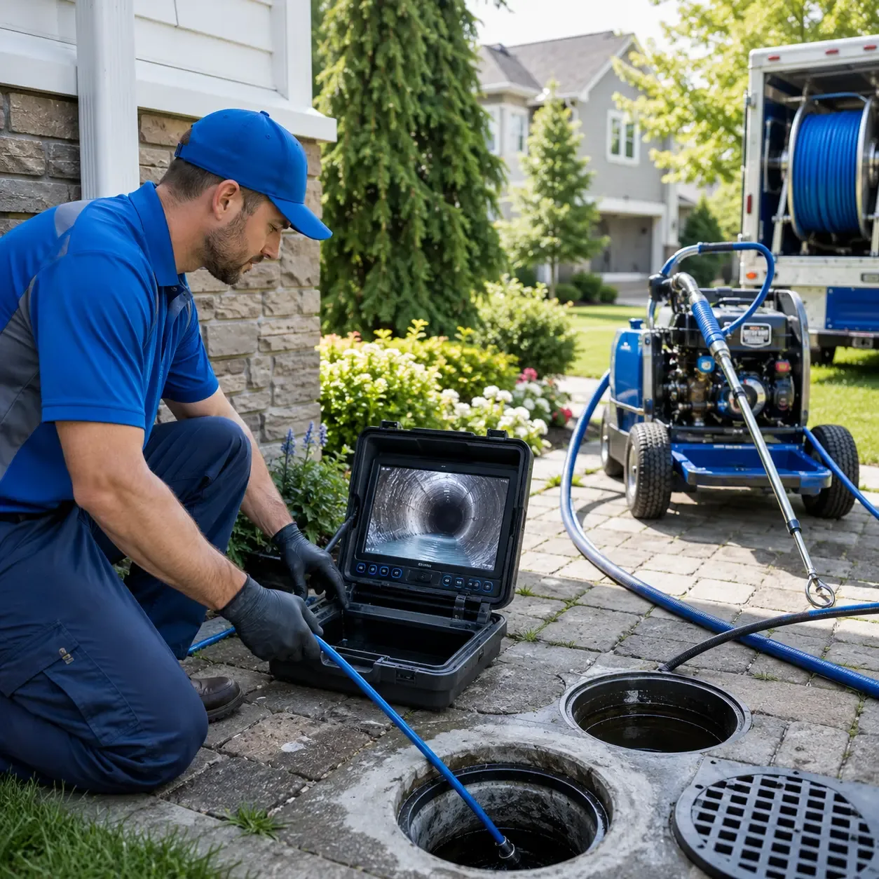 Outdoor drain cleaning professionals serving New River, VA