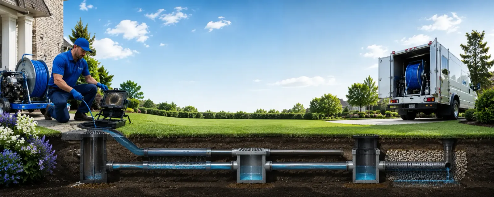 Outdoor drain cleaning information for New River, VA